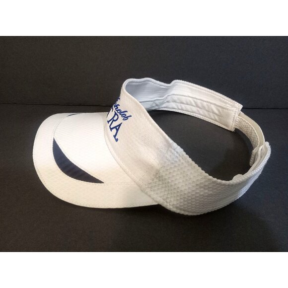 Michelob Ultra Visor Hat Cap Mens One Size Fits All White Logo Adjustable Strap - Picture 2 of 6
